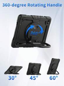 Shockproof Protector Silicone Cover Case + Pencil Holder Compatible With Samsung Galaxy TAB A7 Lite/A8 10.5/S6 Lite 10.4/S9 11inch/A9 8.7inch - Black - View 8