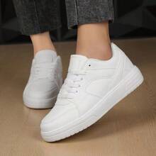 Neue Leichte, Bequeme Weiße Sneakers Für Herren, Unisex-freizeitschuhe Für Frühling Und Herbst - Weiss - Übersicht 2