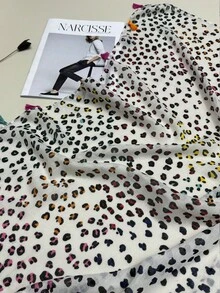 1pc Simple Printed Scarf For Women, Featuring Sun Protection & Warmth, Suitable For Spring, Summer, Autumn And Winter - Multicolor - View 5