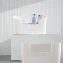 1個方便的壁掛式收納盒,適用於廚房、浴室、辦公室、臥室-無需打孔的櫥櫃門收納器,適用於家用廚房用品