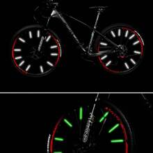 1pc Colorful Reflective Bicycle Spoke Wheel Wire Clip Warning Strip - Green - View 1