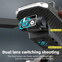 Drones With 8K Dual Cameras, RC Aircraft Quadcopter With Headless Mode, Brushless Motor Drones, One Key Start, Foldable Drones For Adults Or Beginners, Christmas Gift, Optical Flow - 黑色 - 查看 5