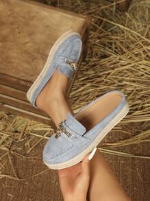 European And American Style Increased Platform Peep Toe Slippers For Women, Spring/Summer 2024 New Slouchy No-Heel Thick-Soled Shoes