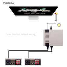 Consola de juegos retro clásica, con 2 controladores clásicos,salida AV, sistema de videojuegos NES de 8 bits, 620 juegos integrados - Blanco y Negro - Ver 7