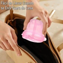 ANTSAY Dispensador de Fórmula para Bebe, Contenedores para Bebe Dosificador, Recipientes de Comida, Baby Formula Container for Travel, Portátil Antiderrame Contenedores, Caja Giratoria de Tres, Fácil de Alimentar - Rosa - Ver 7