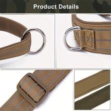 1件尼龍狗胸掛式背帶馬甲式項圈寵物背帶教練寵物外套,適用於狗 - 黑色 - 查看 9