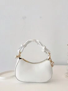 New Fashion Shoulder Bag, Solid Color Crossbody Bag, Korean Style Ins Tote Bag For Winter