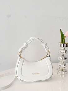 New Fashion Shoulder Bag, Solid Color Crossbody Bag, Korean Style Ins Tote Bag For Winter