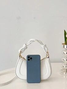 New Fashion Shoulder Bag, Solid Color Crossbody Bag, Korean Style Ins Tote Bag For Winter