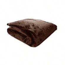 Cobija Individual De Cama Frazada Para Dormir Cobertor Decorativo Ultra Suave Premium Colores Bordados Con Diseño 5 - Café integral - Ver 2