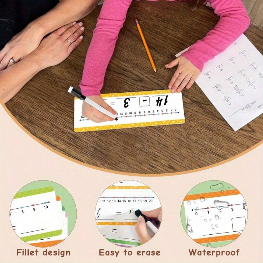16 PCS 0-20 Dry Erase Number Line Board,Addition & Subtraction Game ...