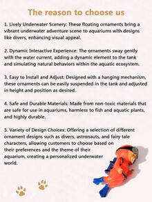 Mini Pecera De Escritorio Para Acuario, Decoración Flotante Novedosa Adecuada Para Acuario, Pecera, 1 Ud. - Naranja - Ver 4