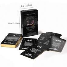 1 Caja De Cartas Del Juego Con Mensaje De Número De Ángel Y Filo Dorado - Negro - Ver 9