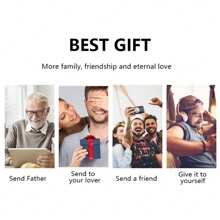 1pc Black Men's Simple Casual Soft Pu Leather Card Holder Short Wallet, Fashionable Metallic Decorated Purse - Black - View 5