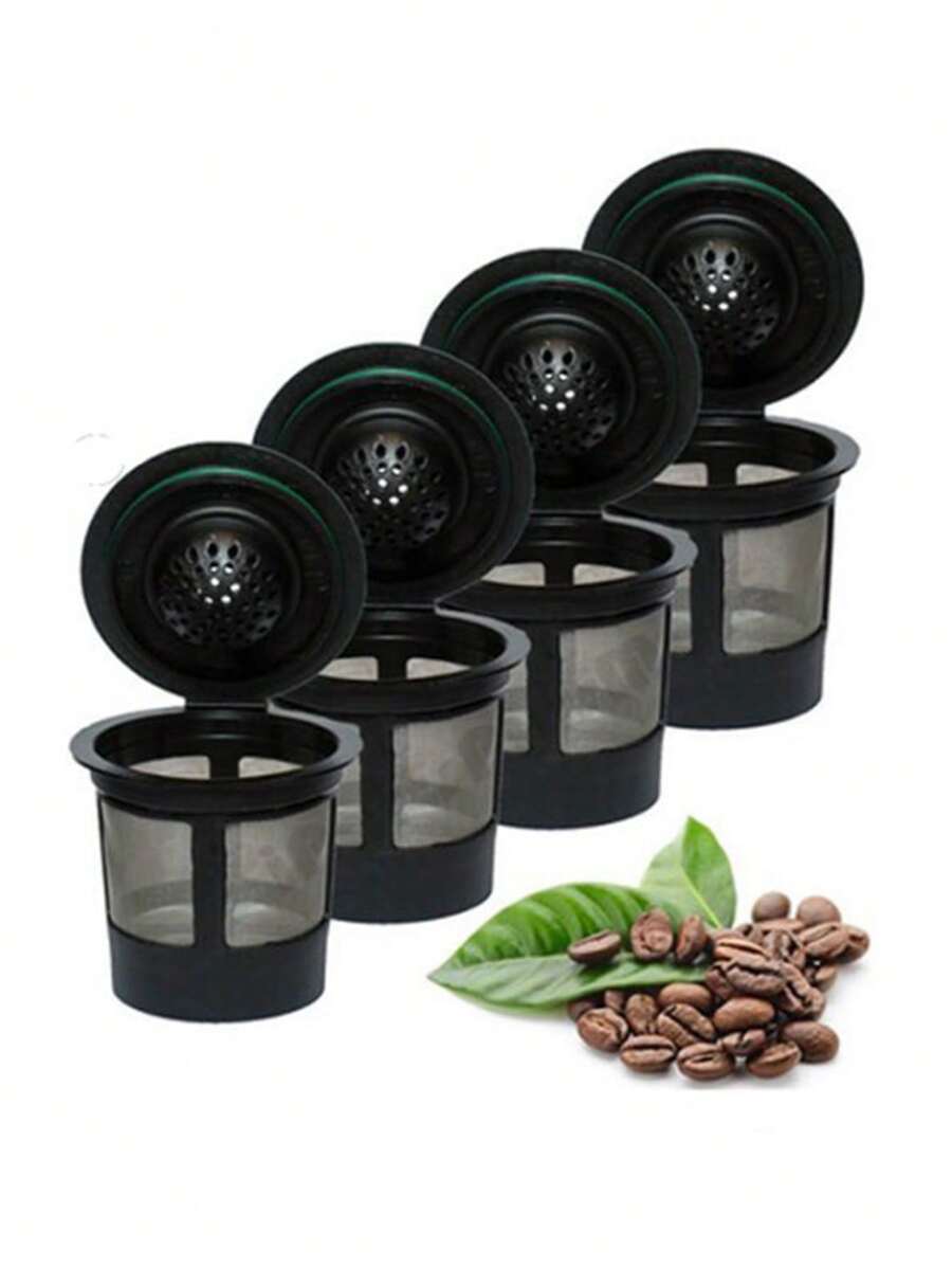 1/3 件咖啡滤杯带滤网，适合返校使用 - 黑色 - 查看 1