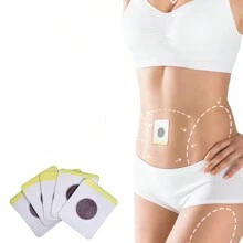 30 piezas/paquete Parche abdominal de cuidado, parche de ombligo suave y no irritante - Blanco - Ver 3