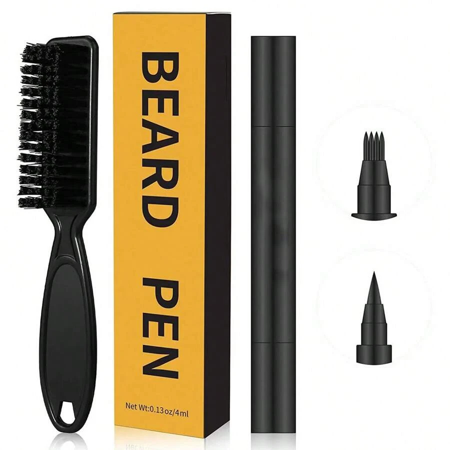 Pincel Boligrafo Para Barba,bigote Cejas Jye Envio Mismo Día - Negro - Ver 1