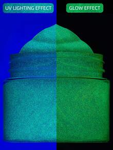 2入組(1瓶發光凝膠+1個勺子),夜光凝膠適用於身體/臉部/頭髮,萬聖/聖誕派對化妝與自黏式霓虹燈,發光紫色 - 幻彩紫色 - 查看 2