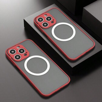 Aunote حافظة هاتف لاسلكية مغناطيسية مقاومة للصدمات والسقوط، بطبقة من البلاستيك المطفأ والصديق للبشرة باللون الأسود والأحمر والأزرق والأخضر والزيتوني، متوافقة مع طرازات آيفون 11/11 برو/11 برو ماكس، آيفون 12 ميني/12/12 برو/12 برو ماكس، آيفون 13/13 ميني/13 برو/13 برو ماكس، آيفون 14/14 برو/14 بلس/14 برو ماكس، تصميم يناسب الجنسين.