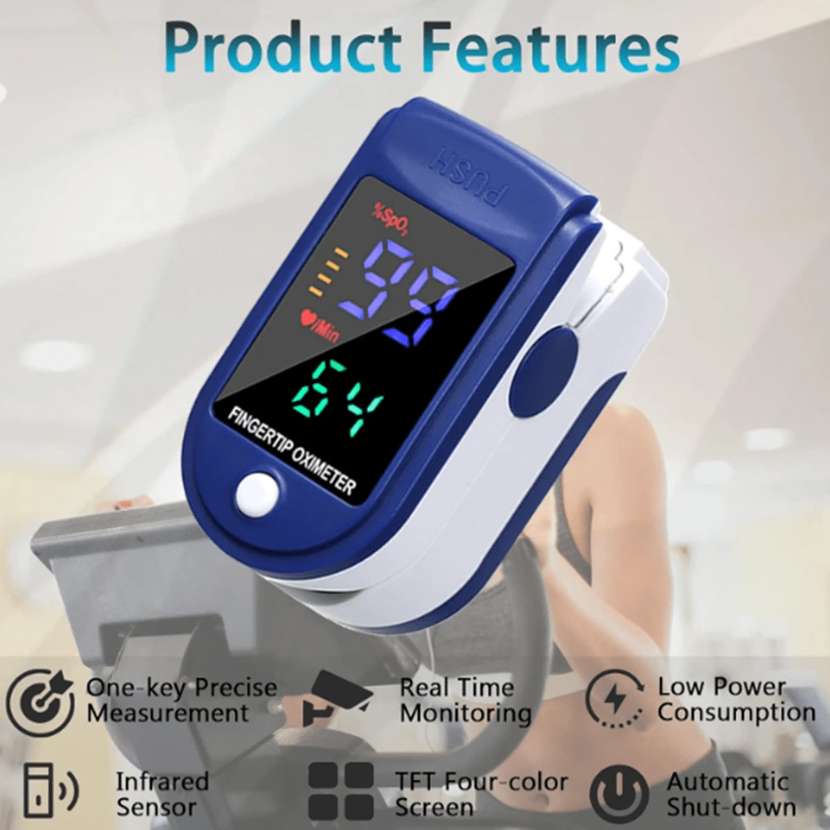 1pc Portable Finger Pulse Oximeter Heart Rate Monitor This tool does