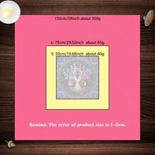 1入組塔羅占卜桌布,生命之樹藝術裝飾祭壇布,塔羅占卜布,巫婆必備裝飾,節日禮物,50x50cm、75x75cm、150x150cm可選