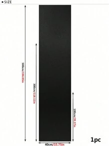 1pc Plain Window Privacy Sticker, Black PVC Waterproof Self Adhesive Blackout Window Film, For Home - Black - View 2