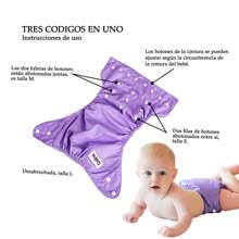6 Piezas pañales ecológicos para bebe, pañales reutilizables para bebe,usar con cambiadores. Pañales de tela para bebe lavables y ajustables, adecuados para bebés de menos de 28 libras