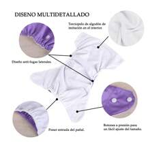 6 Piezas pañales ecológicos para bebe, pañales reutilizables para bebe,usar con cambiadores. Pañales de tela para bebe lavables y ajustables, adecuados para bebés de menos de 28 libras