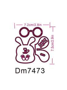 New Rabbit Metal Knife Mold Scrapbook Decoration Relief Album Decoration Card Making Diy Crafts - Silver - View 2