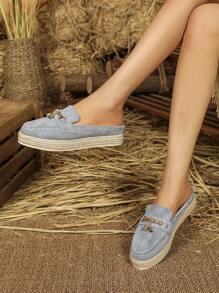 European And American Style Increased Platform Peep Toe Slippers For Women, Spring/Summer 2024 New Slouchy No-Heel Thick-Soled Shoes