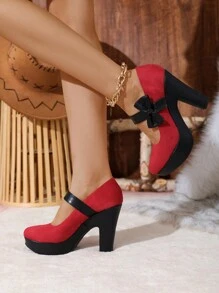2023 Nuevos Zapatos De Mujer Con Tacones Altos Y Plataforma Impermeables Con Bloques De Color
