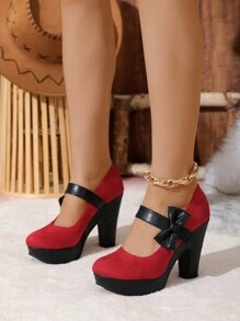 2023 Nuevos Zapatos De Mujer Con Tacones Altos Y Plataforma Impermeables Con Bloques De Color