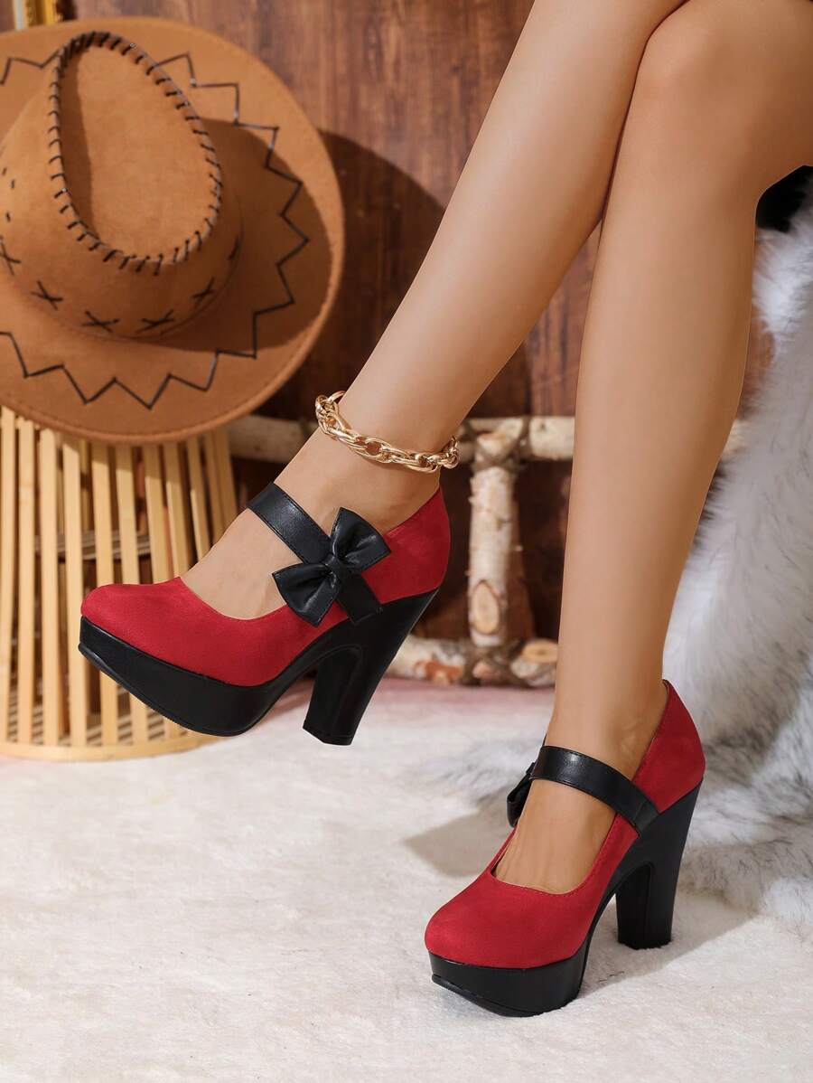 2023 Nuevos Zapatos De Mujer Con Tacones Altos Y Plataforma Impermeables Con Bloques De Color