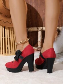 2023 Nuevos Zapatos De Mujer Con Tacones Altos Y Plataforma Impermeables Con Bloques De Color
