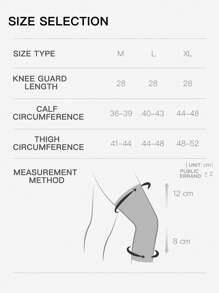 1pair Professional Sports Knee Pads Suitable For Running, Basketball, Jump Rope Sports - Black - View 9