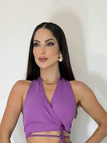 Women Tank Tops & Camis - 紫色 - 查看 1