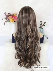 Tóc giả ren phía trước màu vàng óng sọc Skunk gợn sóng sâu 13*5*1, tóc giả ren phía trước màu nâu mật ong dài thêm với các dải tóc vàng tổng hợp cao cấp, tóc giả ren HD kiểu tóc giữa màu vàng tự nhiên được nhổ sẵn, chịu nhiệt sợi nhiệt độ cao chịu được tóc giả cosplay hàng ngày cho phụ nữ, tóc giả 150% mật độ cao, thời trang và đa năng có thể buộc thành đuôi ngựa & 1 mũ trùm tóc giả - Màu dương cầm - Xem 2