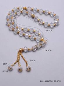 1 件 1 公分彩色玻璃扁珠串珠電鍍手工手鍊與念珠 - 手鍊 - 查看 6