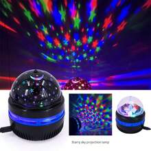 Led Rotating Mini Magic Ball Stage Light For Car, Usb Starry Sky Projector Night Lamp With Christmas Atmosphere - starry sky cover - View 2