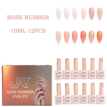 Jr 36色10ml 12入組橡皮基底凝膠套裝,帶有透明冰紋質地的彩色凝膠,不需要額外使用彩色凝膠 - 彩色 - 查看 2