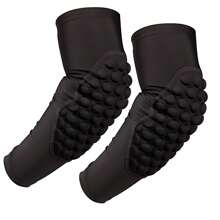 Par Rodilleras Basquetbol Para Niños Ropa Deportiva Acojinadas Niña Protector Antideslizantes Elásticas - Negro - Ver 2