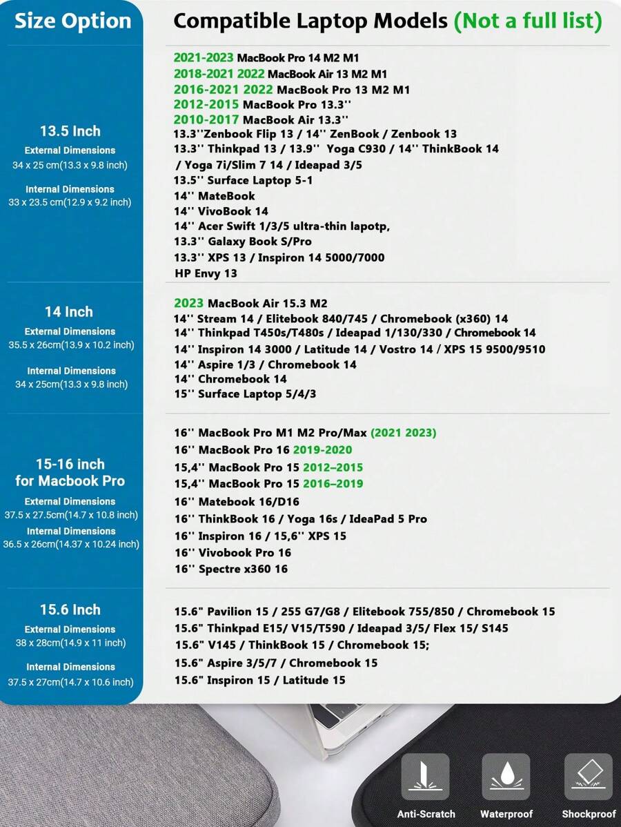 ZYB 1316 Inch Laptop Case Sleeve Compatible With MacBook Air 13 15 M1