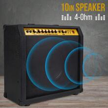 LyxPro Electric Guitar Amp 60 Watt Amplifier Built In Speaker Headphone Jack And Aux Input Includes Gain Bass Treble Volume And Grind, Guitar Amplifier, Powerful 20-Watt Electric Guitar Amplifier, Gain, Bass, Treble, And Volume Controls - 黑色 - 查看 4