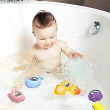 Bath Shower Lcd Display Baby Water Thermometer With Whale, Crab, Rubber Duck, Octopus Shape - Purple - View 9