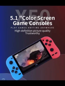 Consola de Juegos Retros X50 HD con controles alámbricos - Negro - Ver 3