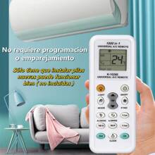 Universal Air Conditioning Remote Control K-1028E, Universal Air Conditioning Control, 1000 In 1 LCD Universal Air Conditioning Remote Control, Compatible With Most Brands - White - View 2