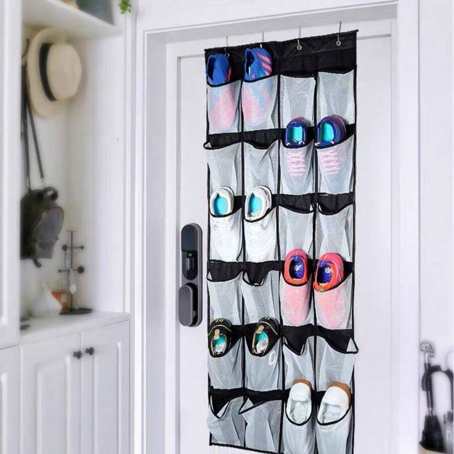 Zapatera Para Puerta De 24 Compartimentos Colgante - Blanco - Ver 1
