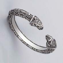 Nordic Style Men's Viking Bracelet Odin Crown Bracelet Amulet Jewelry
