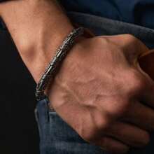 Nordic Style Men's Viking Bracelet Odin Crown Bracelet Amulet Jewelry