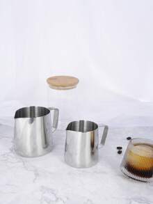 尖嘴牛奶泡沫杯,牛奶杯,拿鐵藝術儲存罐,蠟杯,熔融蠟杯,拿鐵藝術杯,咖啡用具 - 銀色 - 查看 2